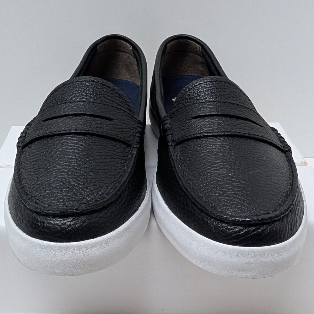 Cole Haan Nantucket Penny Loafers in Black Pebbled Leather - Picture 10 of 16